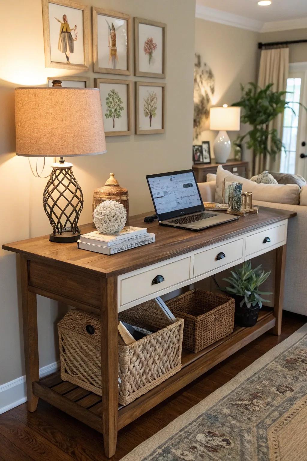 Making the most of space with dual-purpose furniture.