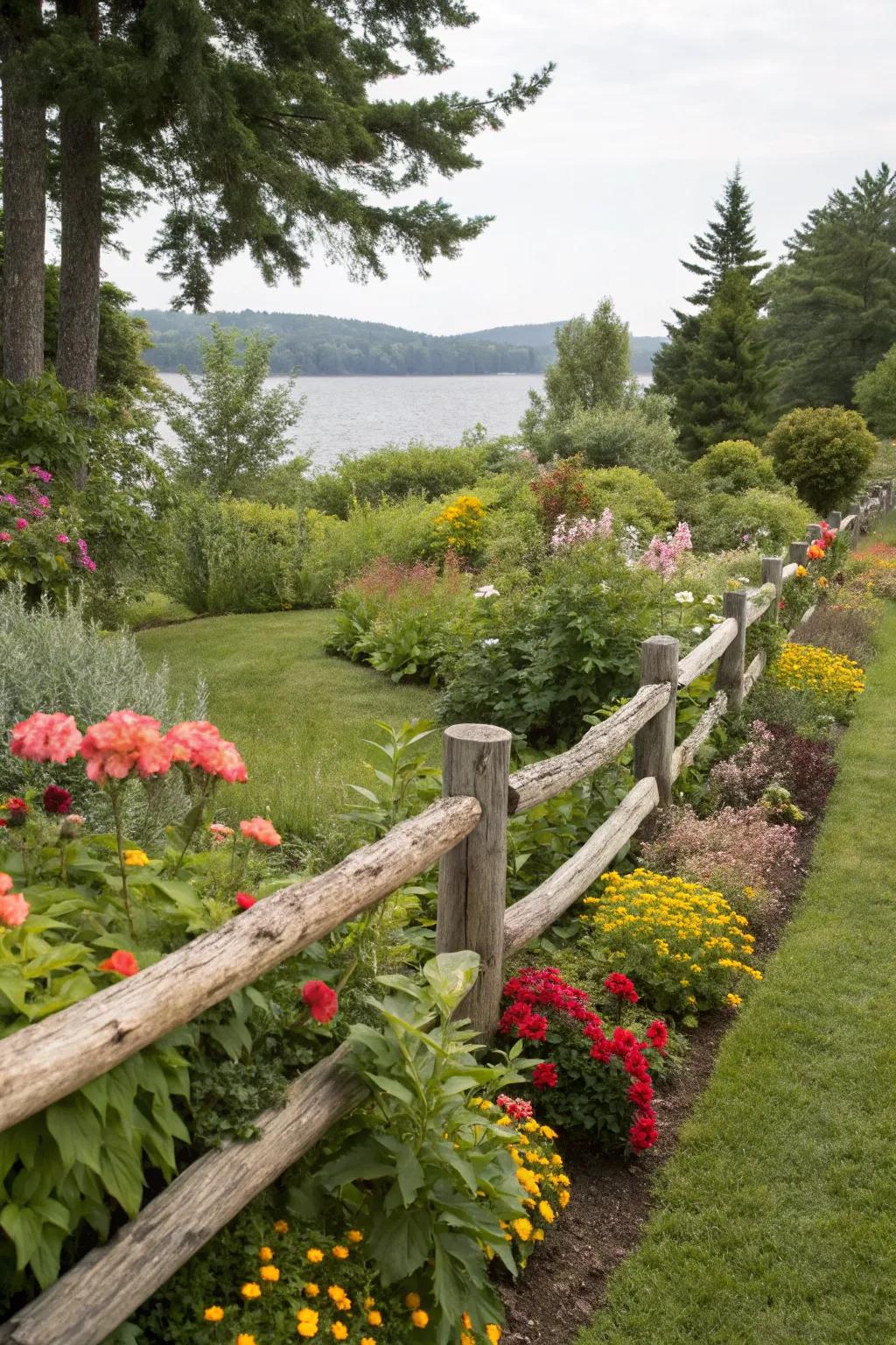 Staggered heights fashion dynamic and captivating fencing.