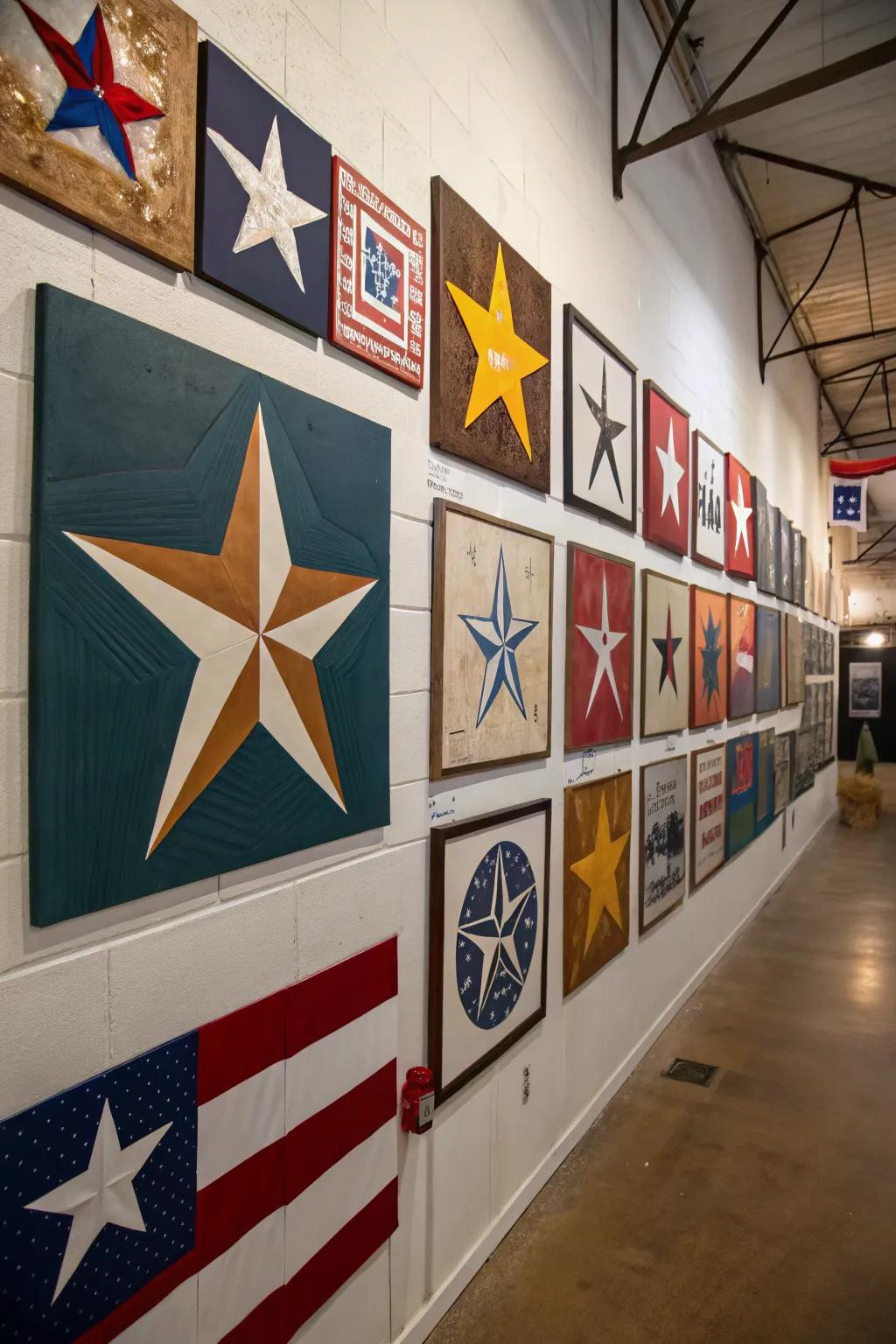 Lone Star wall art establishes an impressive focal point.