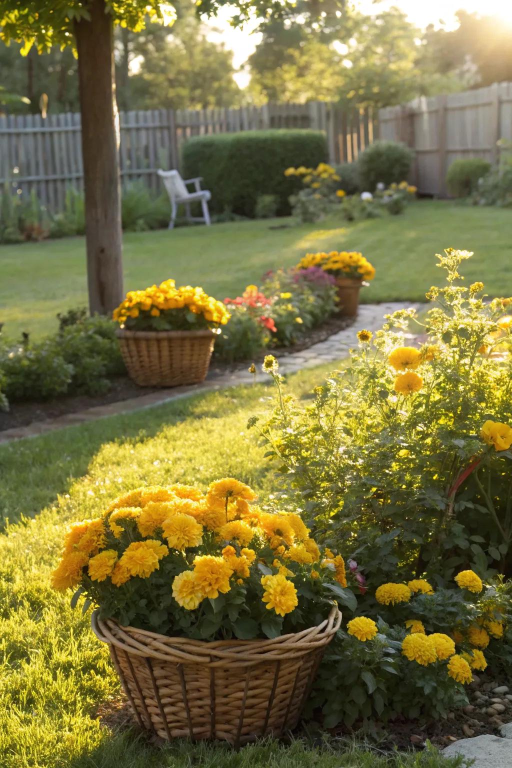 Goldilocks Bloom bestowing a radiant touch upon the garden.