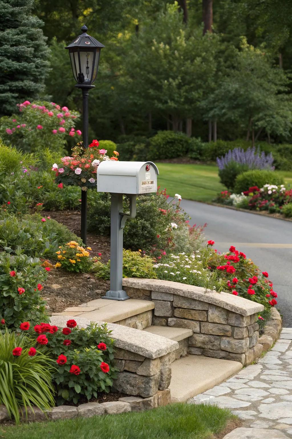 Stone borders add a hint of sophistication and structure to your flower bed.