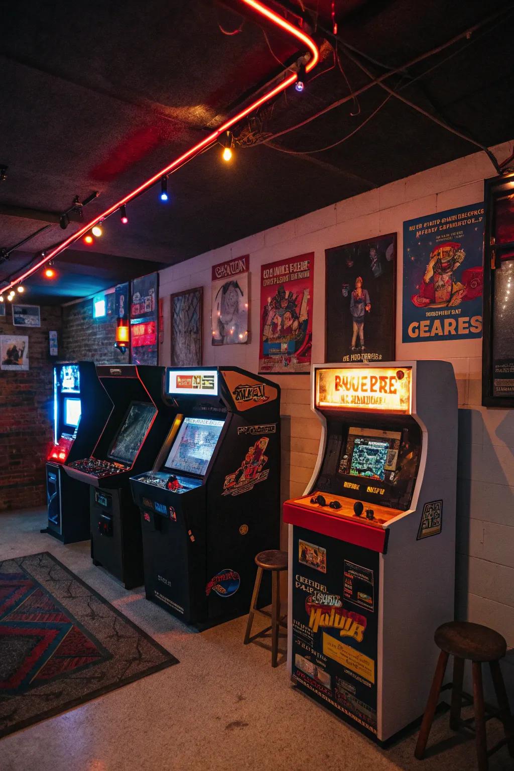 Travel back in time with a retro gaming nook in your man cave.