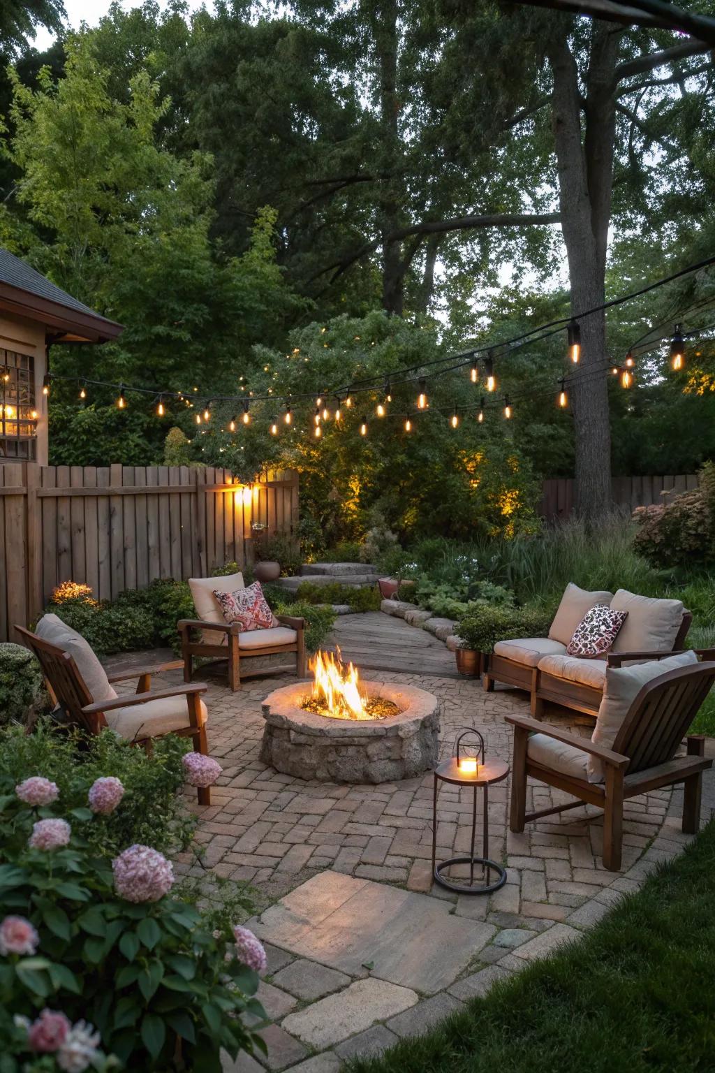 A hearth can become the focal point of your backyard, ideal for parties.