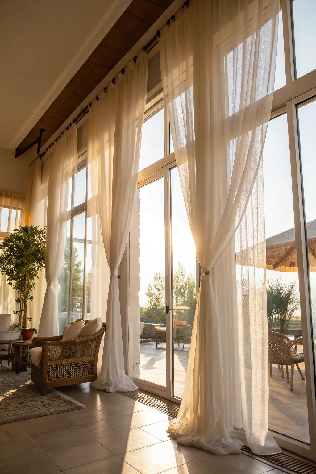 Natural lighting amplifies the openness of a minimalist room.