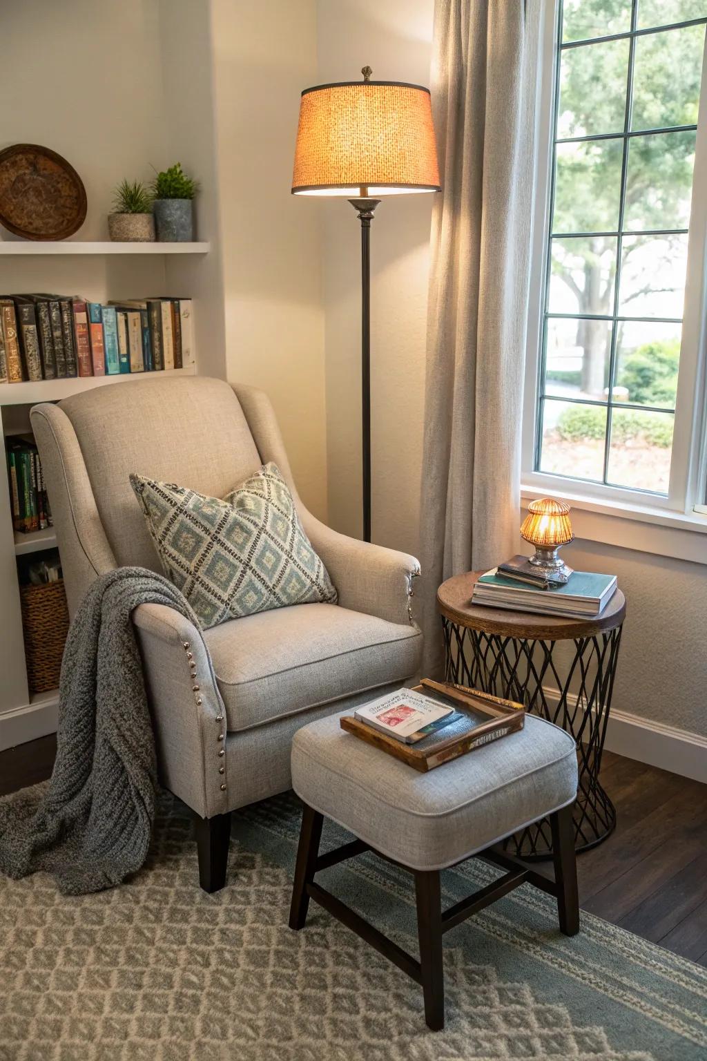 A cozy corner that invites you to relax and unwind.