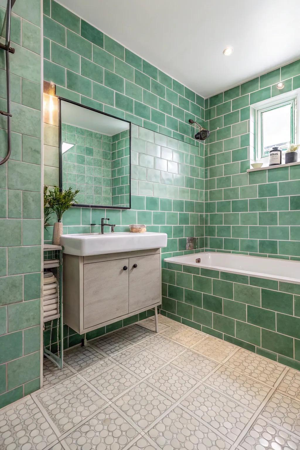 Layered verdant tones for a spirited yet sophisticated atmosphere.