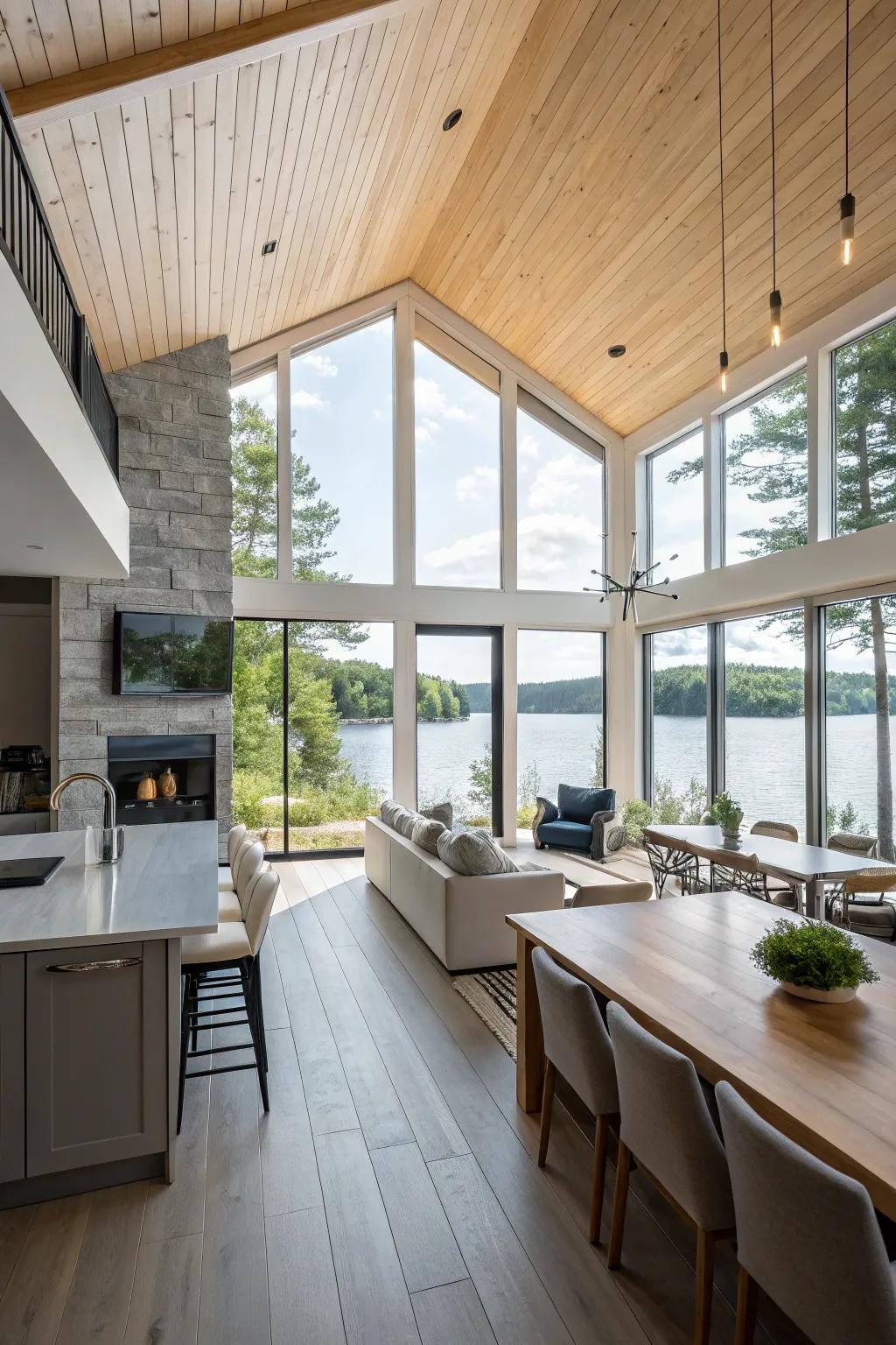Open floor plans create a smooth flow between living spaces.