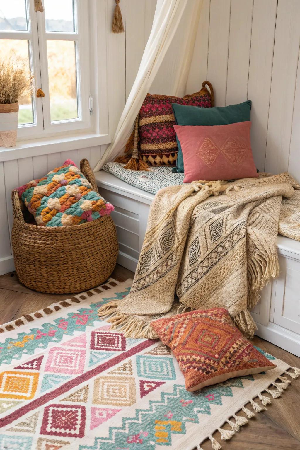 Textures and designs enliven an updated southwestern interior.