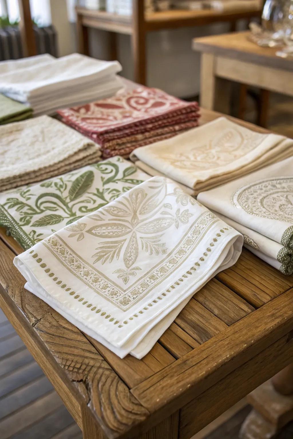 Innovative folding techniques for napkins, designed to be both space-efficient and visually appealing.