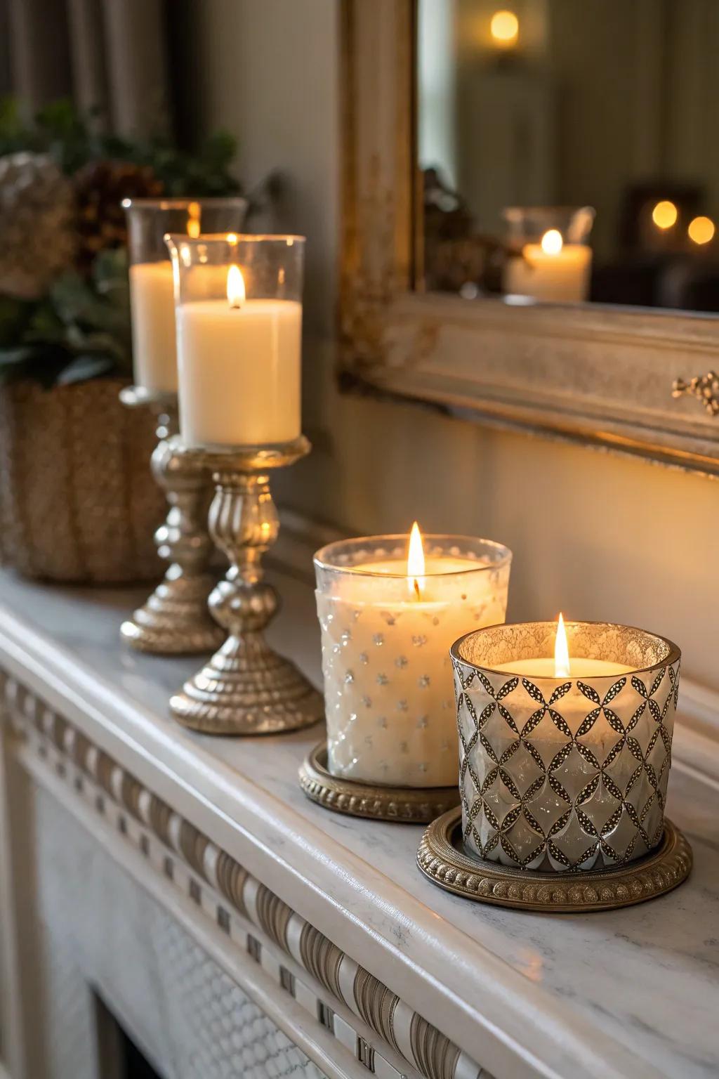 Scented lights provide both aesthetic appeal and a comforting sensation.