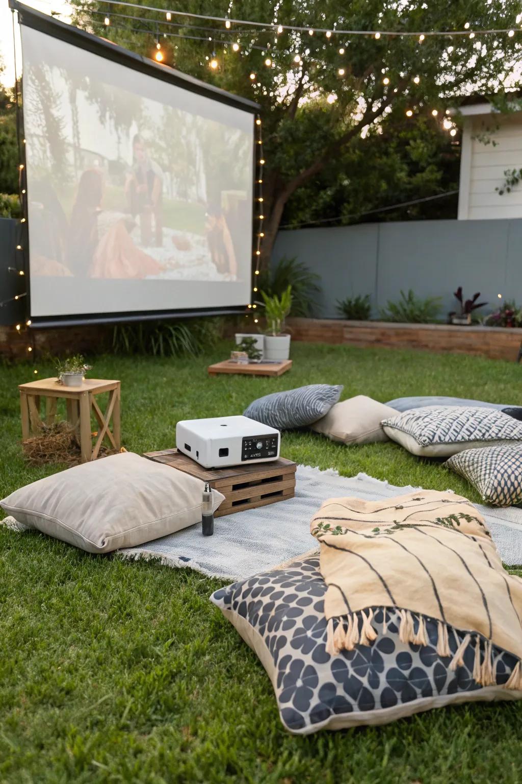 An open-air film night is a wonderful way to enjoy movies together.