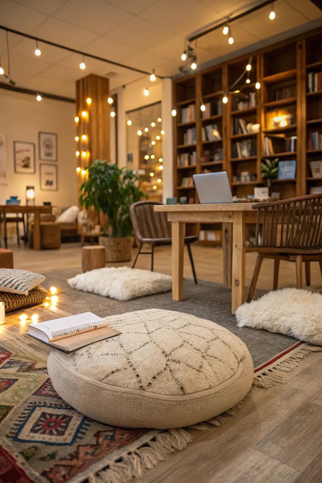 An inviting, hygge-inspired nook designed for ultimate relaxation.