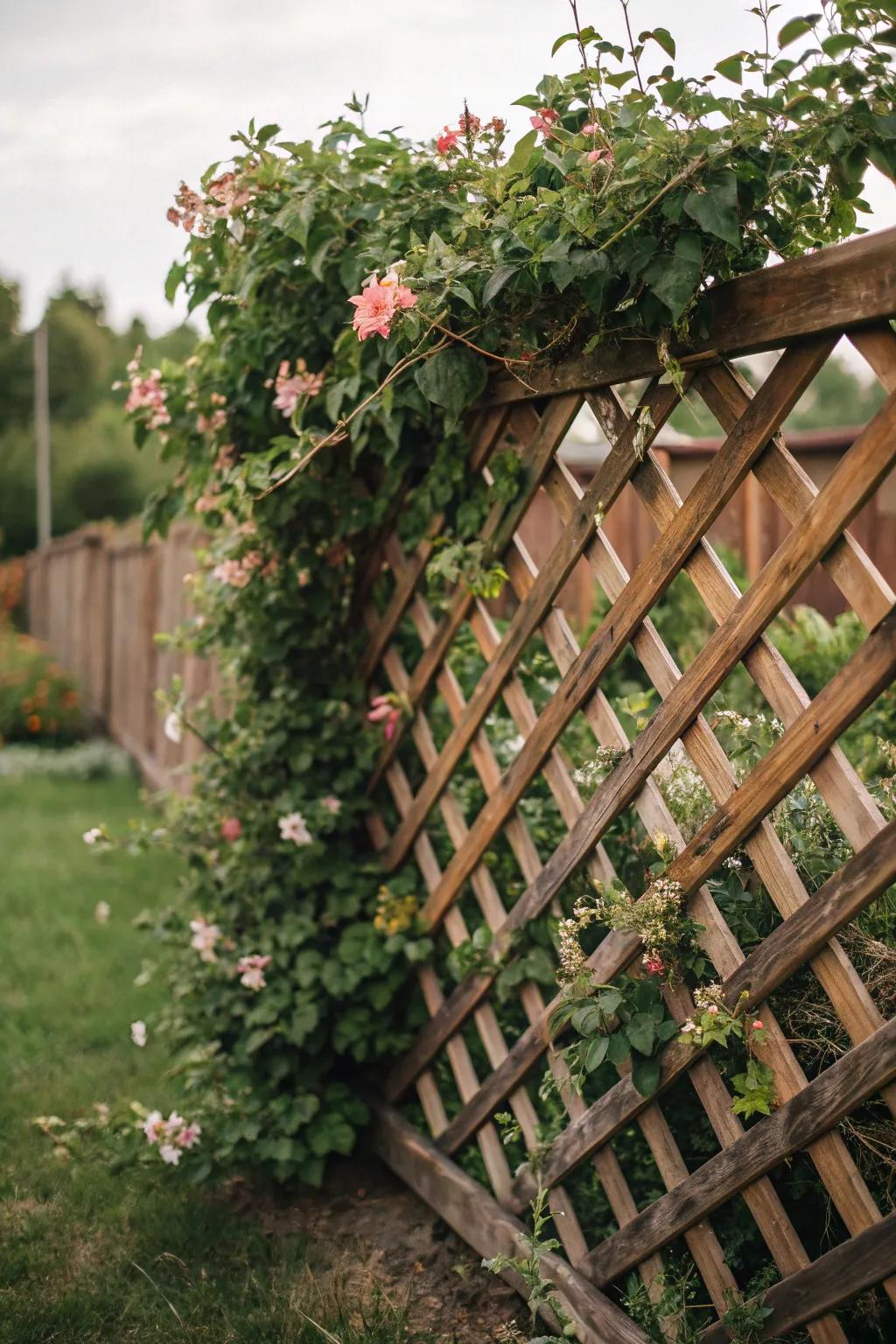 Network panels blend aesthetic with practicality in garden settings.