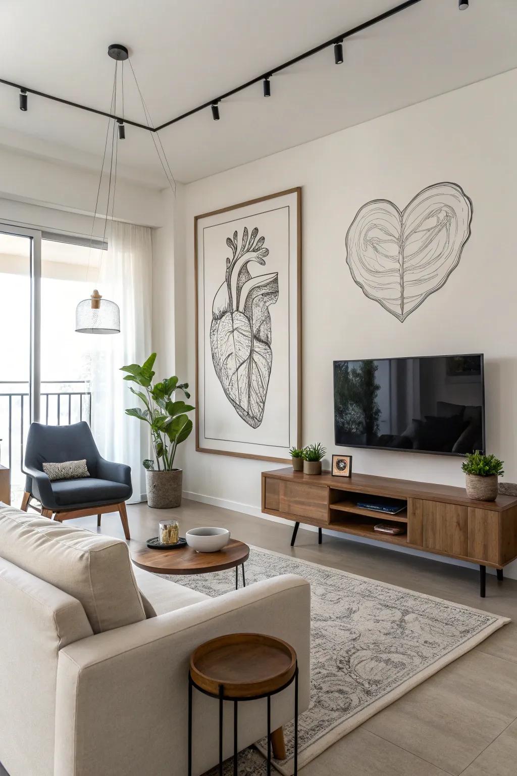 The simple line art gives a tidy, elegant accent.