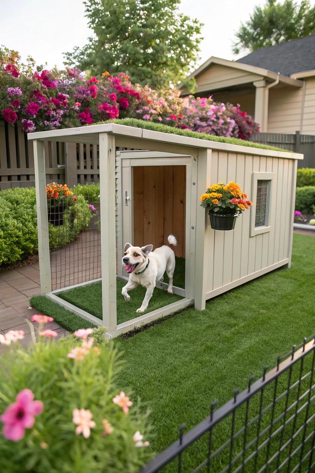 Made-made patch gives a rich and low-upkeep surface.