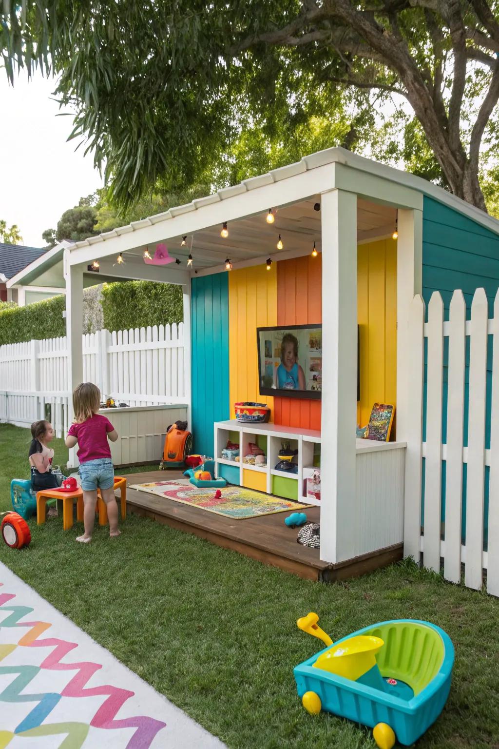 Foster a lively space for the entire family with a dynamic television case.