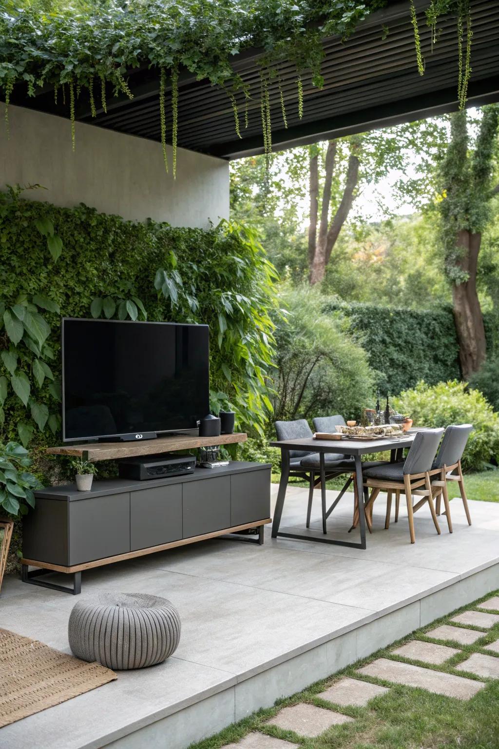 A deck haven with smooth indoor-outdoor continuity.