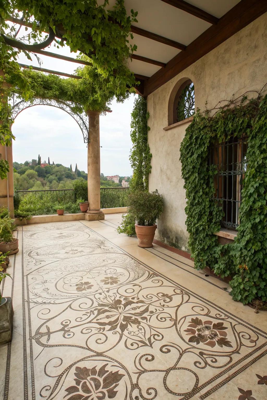 Templates allow you to add personalized sophistication to your patio.