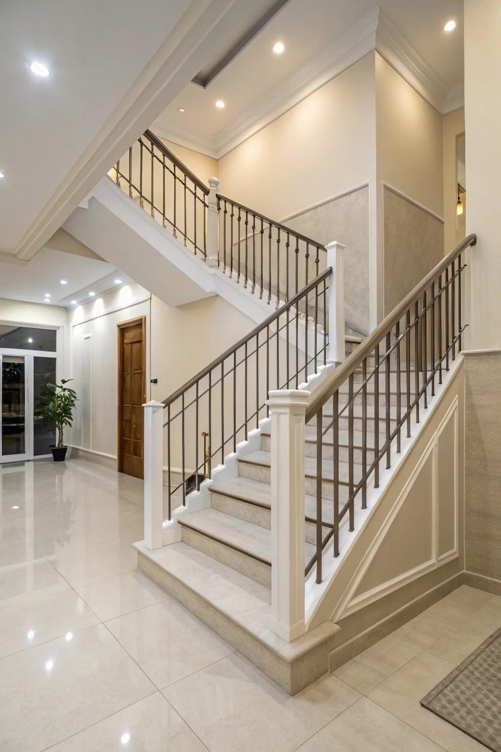 Neutral tones create a sleek, modern look.