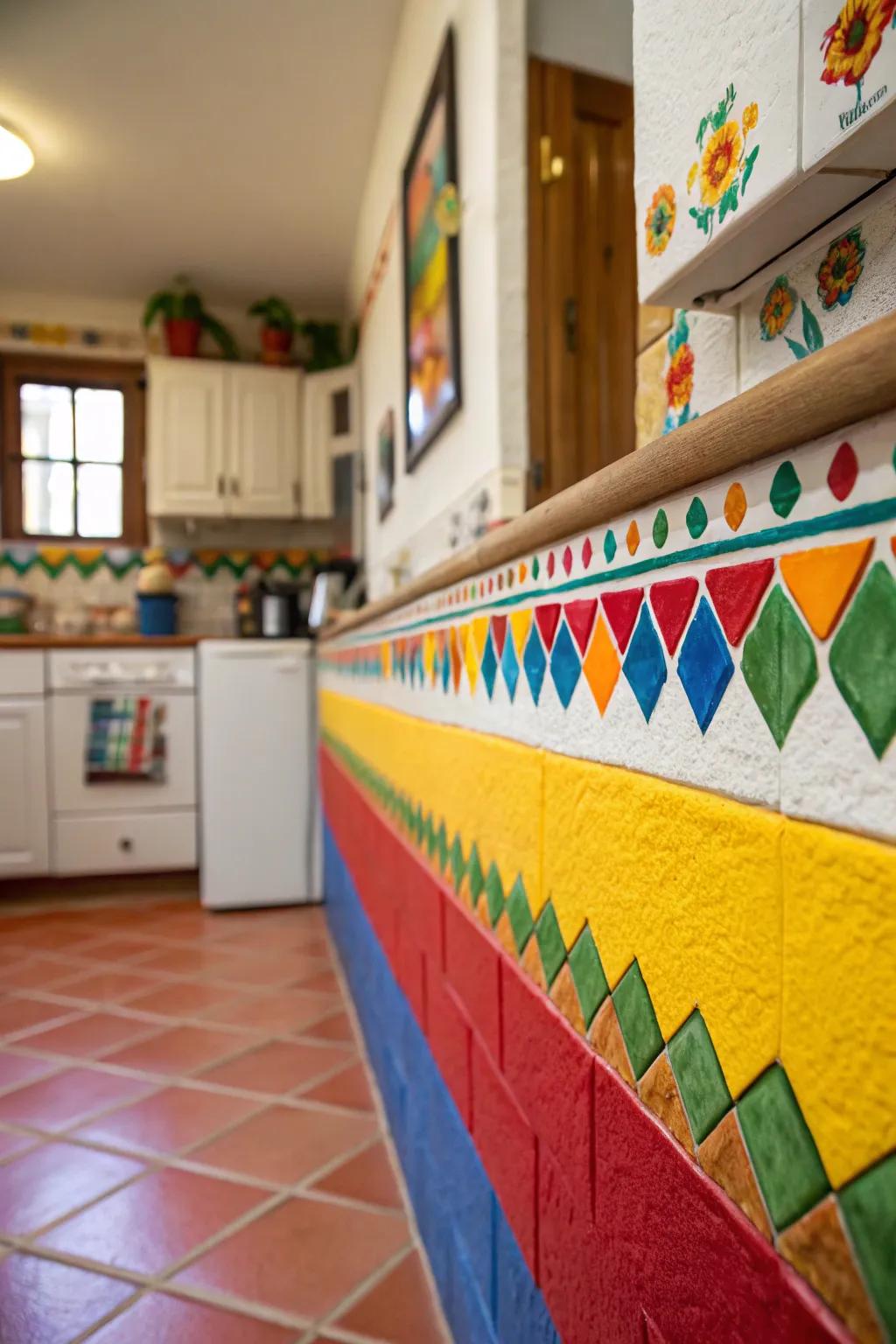 Imbue dynamism through a colorful border palette.