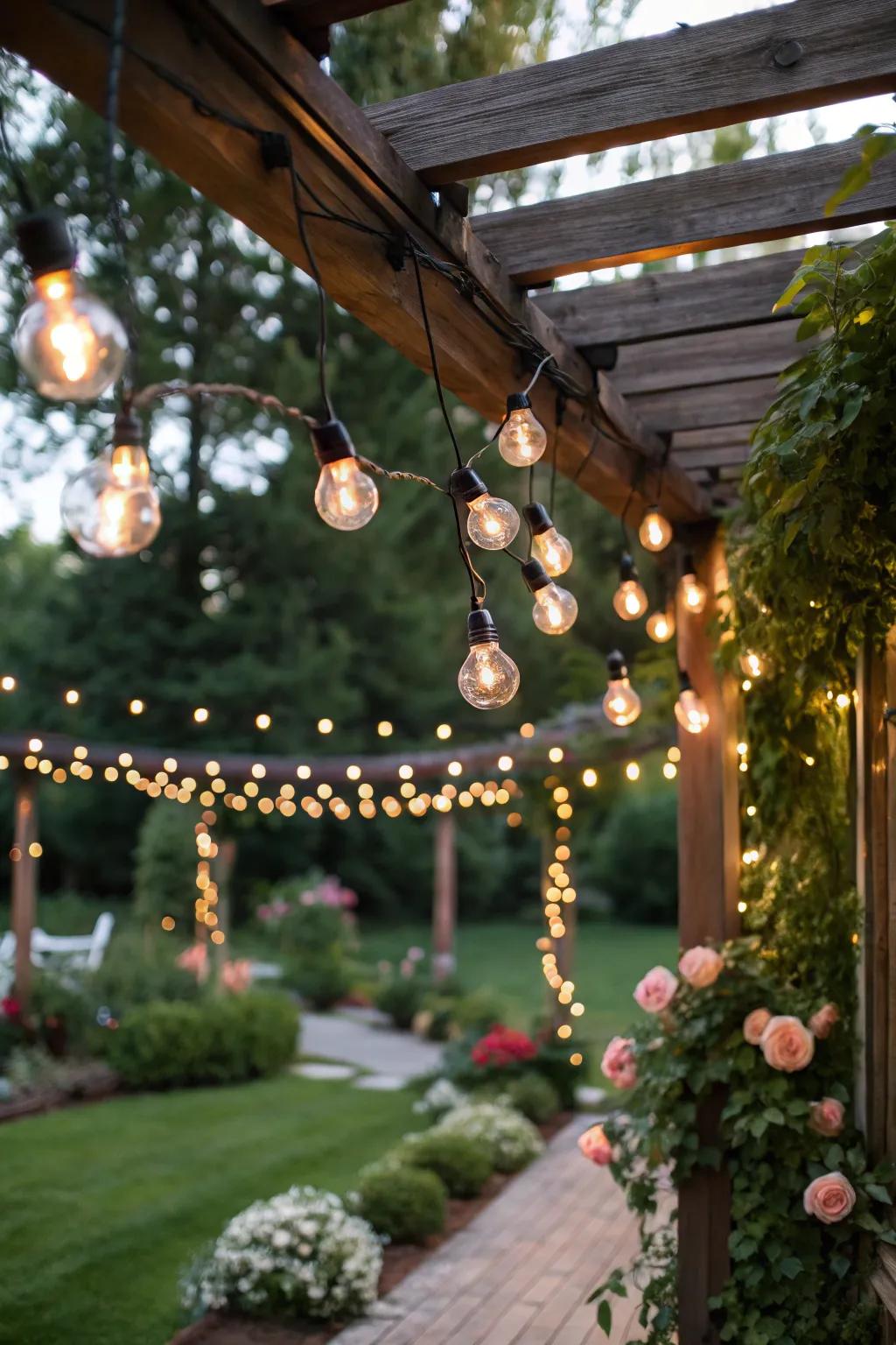 Introduce a celebratory flair with the cozy radiance of circular lights.
