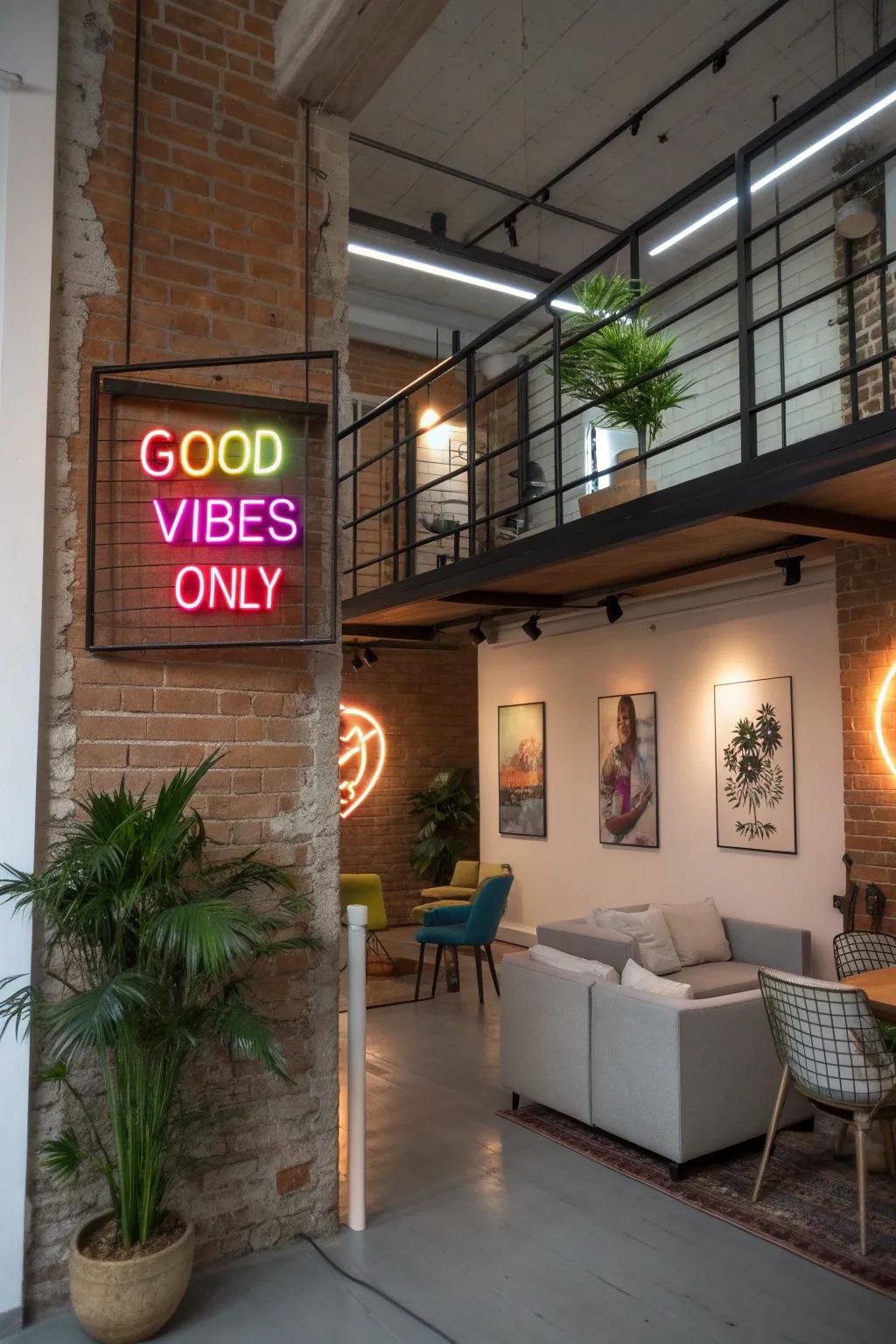 Radiant signs featuring playful expressions, infusing a contemporary spirit into any photo backdrop setting.