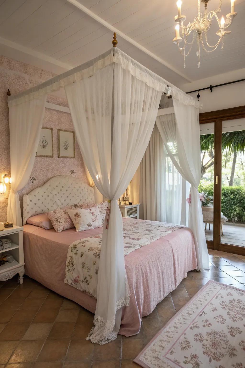 Delicate hues impart a delightful charm to your bedroom's aesthetic.