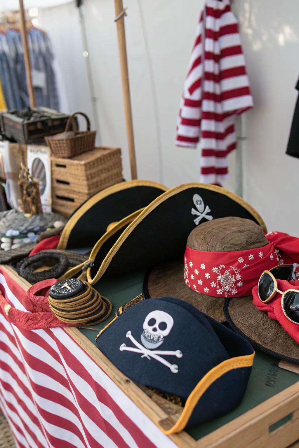 Permit your invitees to metamorphose into buccaneers for the day with themed attire.