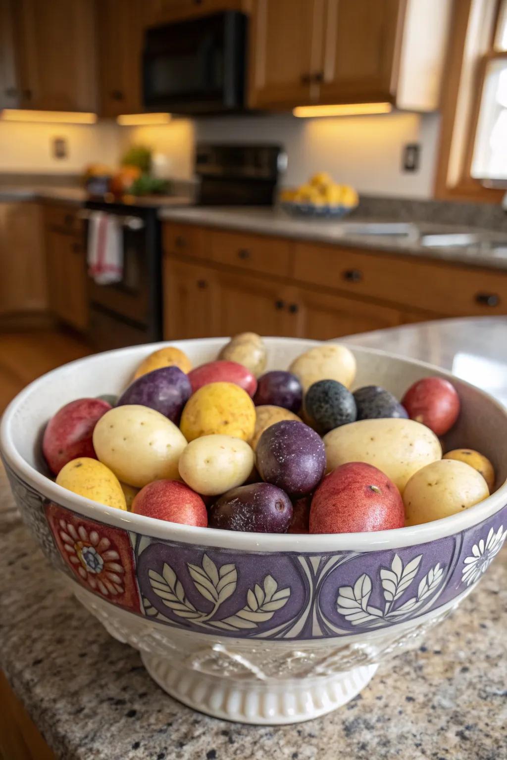 A bright palette of potatoes that brings energy.