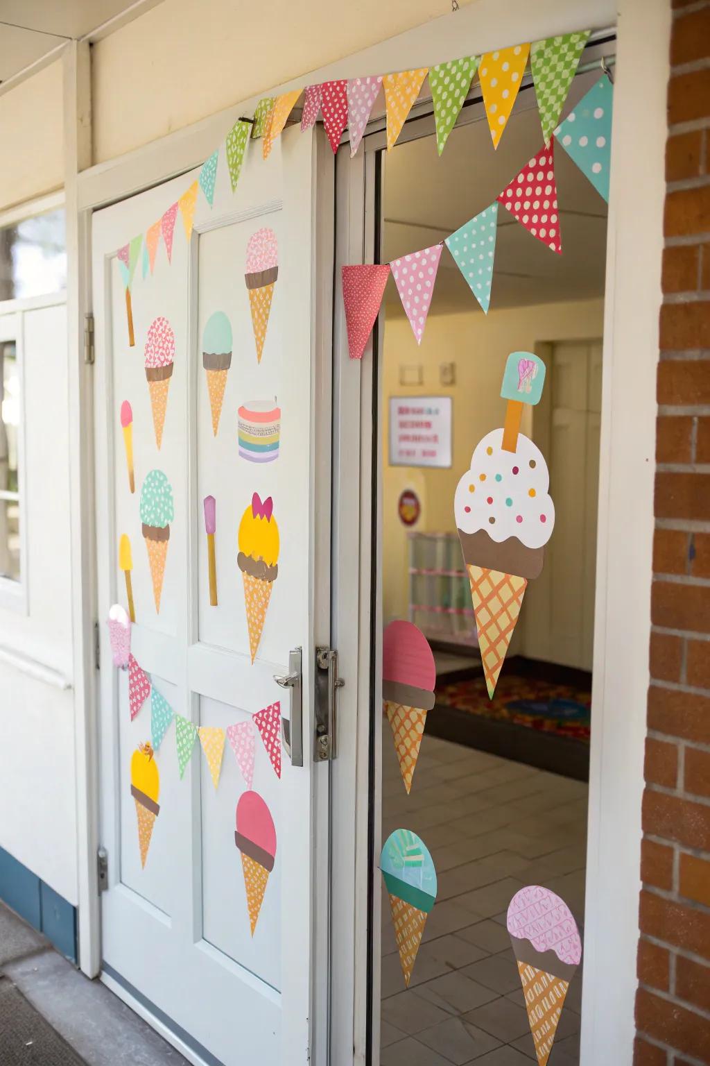 Delightful frozen custard and icy stick patterns for a refreshing welcome.