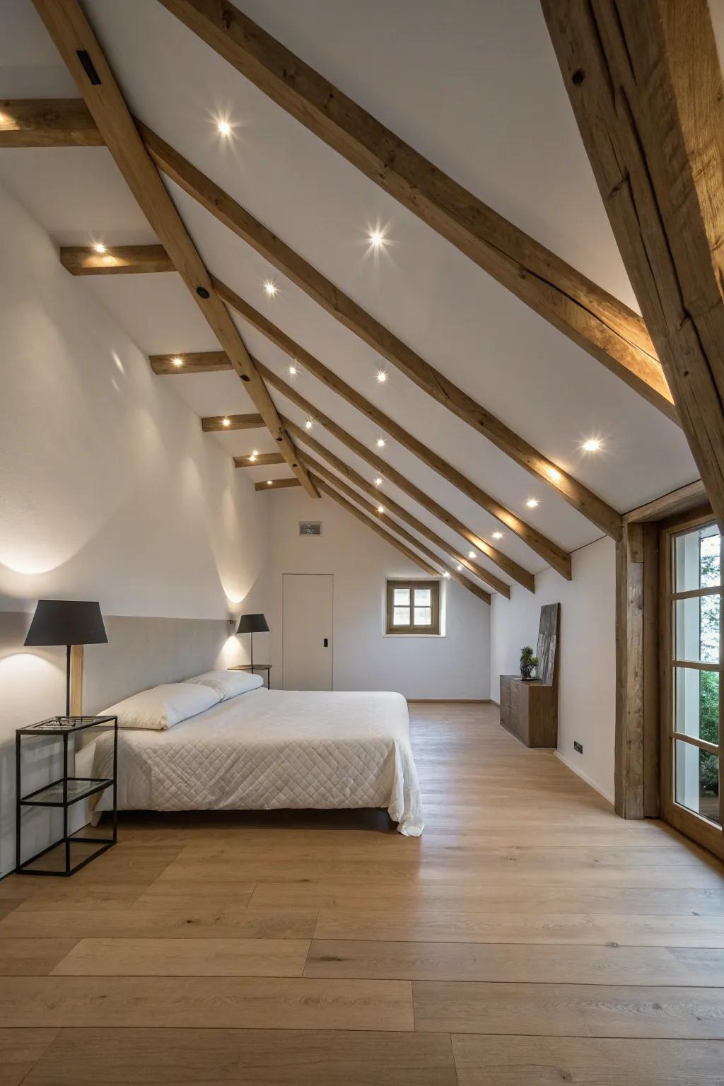 Get a smooth look with indented lighting.