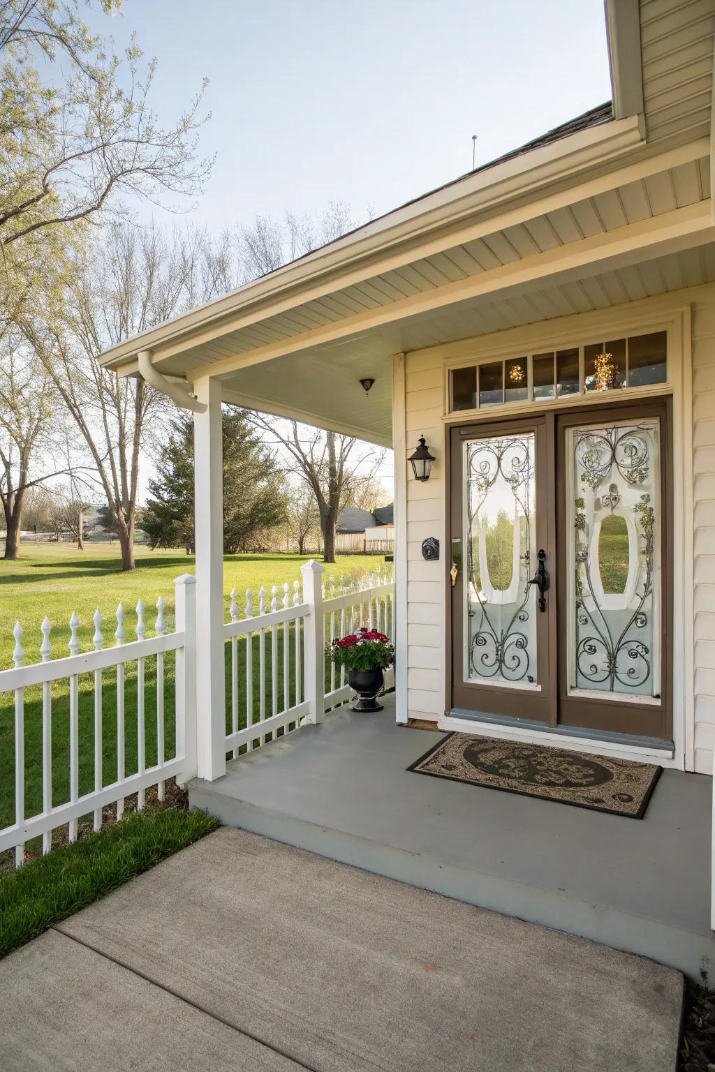 Glass features can enhance your door's elegance and brighten the entrance.