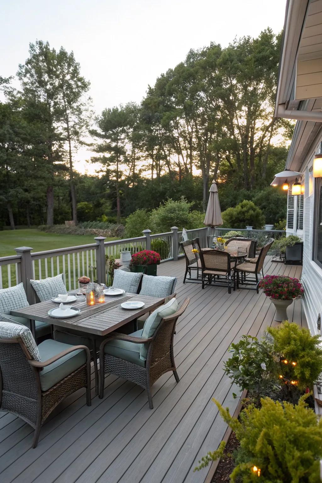 Construct alluring zones through considerate furnishing placement.