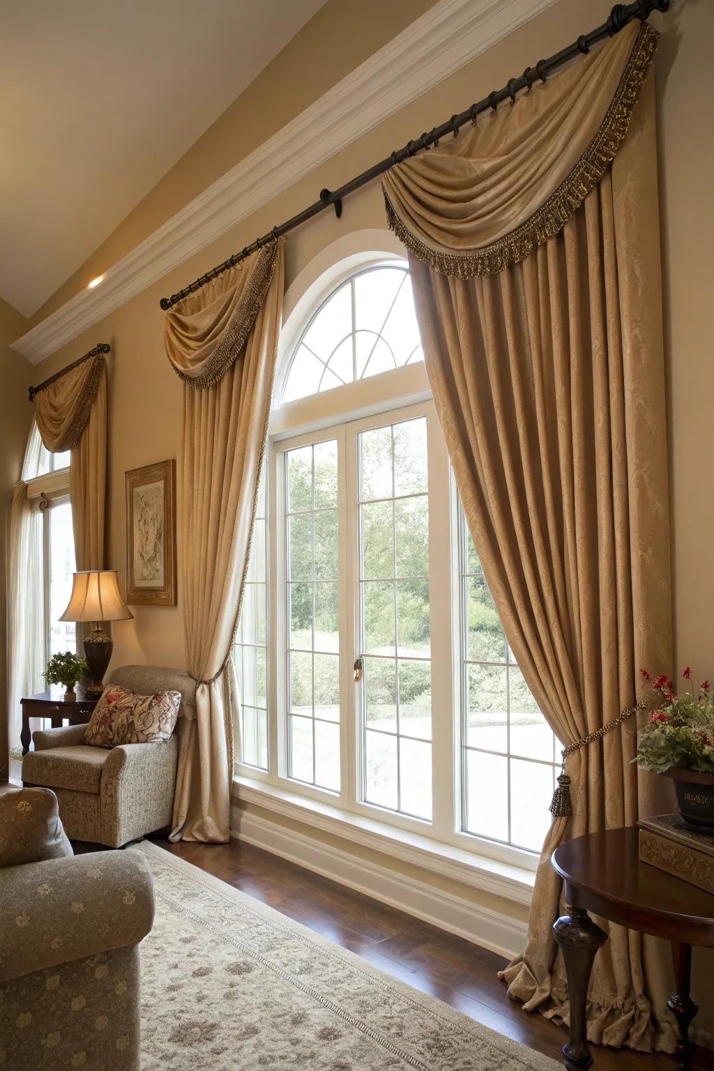 Spin & secure rods deliver a seamless and sophisticated curtain solution.