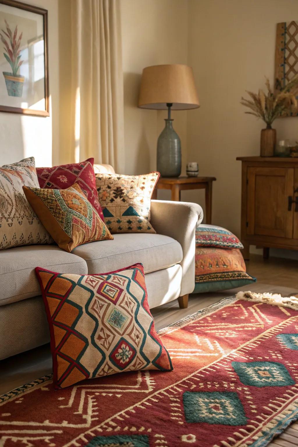 Textiles offer a simple way to redesign your area.