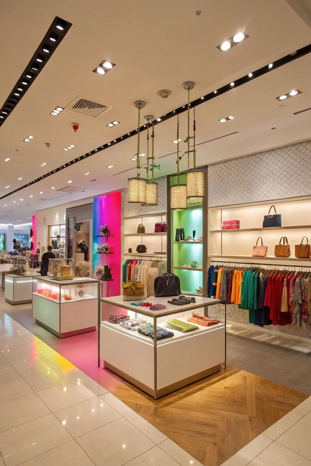 Highlight lighting injecting a burst of color and panache.