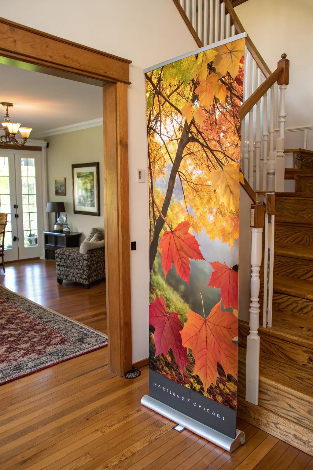 Greet the autumn season with a seasonal display in your foyer.