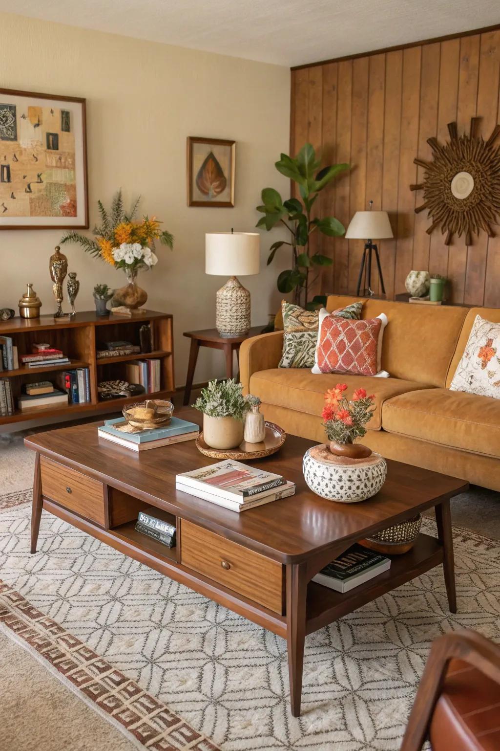 Vintage furniture offers timeless appeal.
