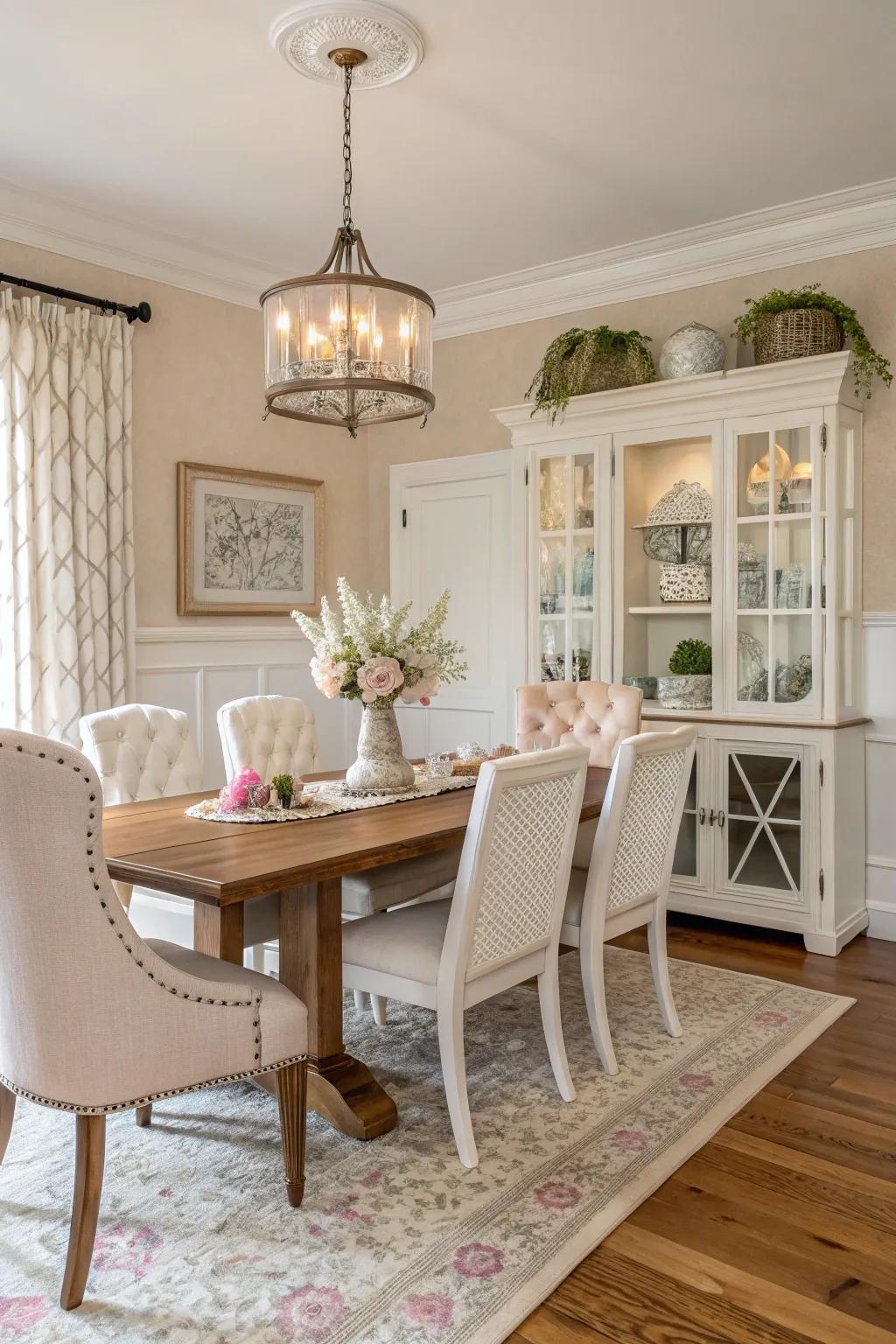 A subtle color range offers a calming backdrop for romantic moments.