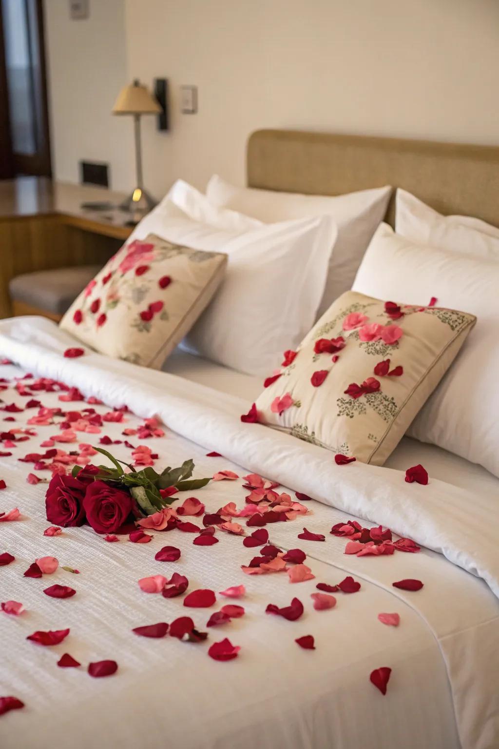 Make a classic romantic feel with flower pieces.