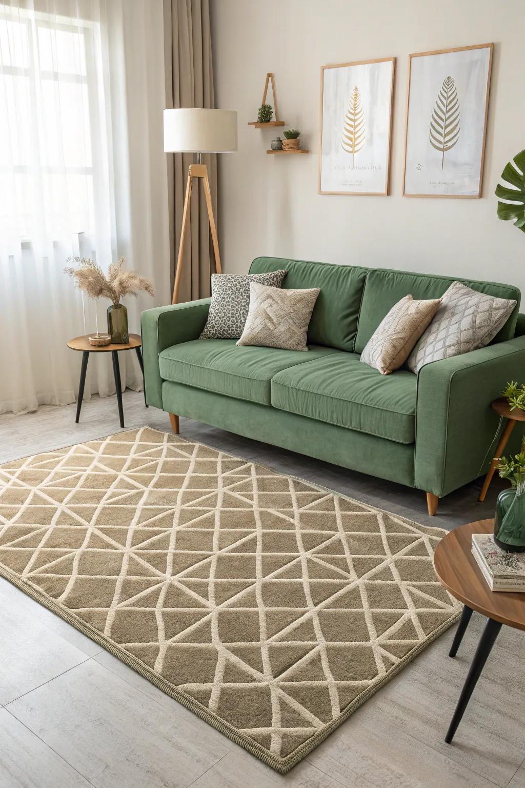 Geometric designs inject a modern element into any area.