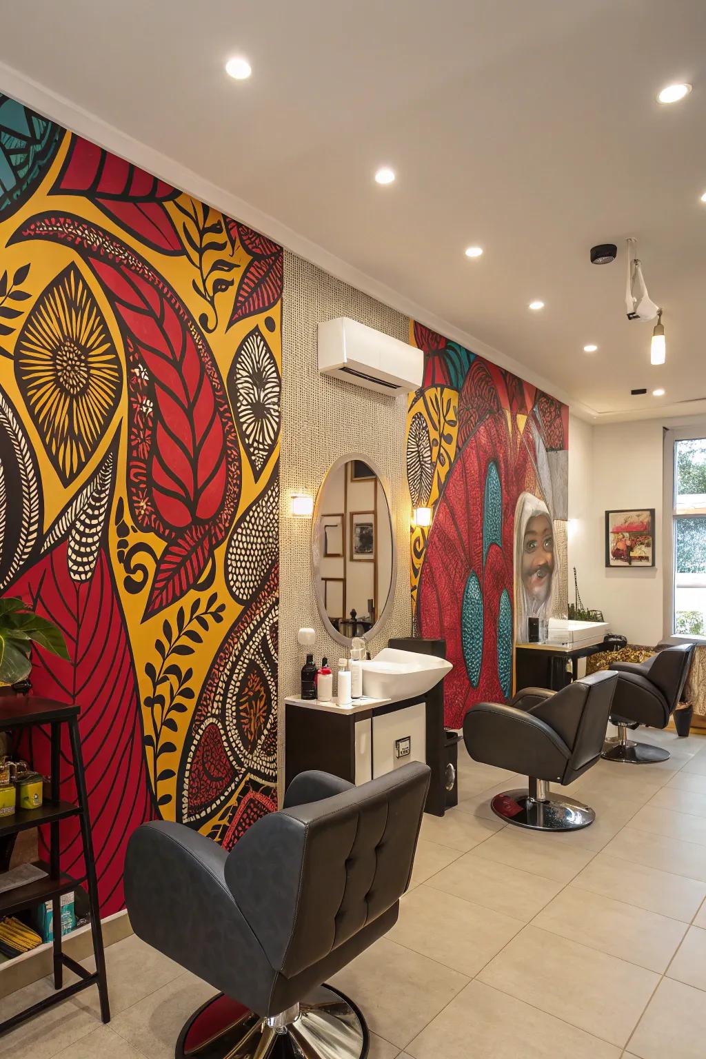 A striking accent wall, designed to grab attention and inject flair.