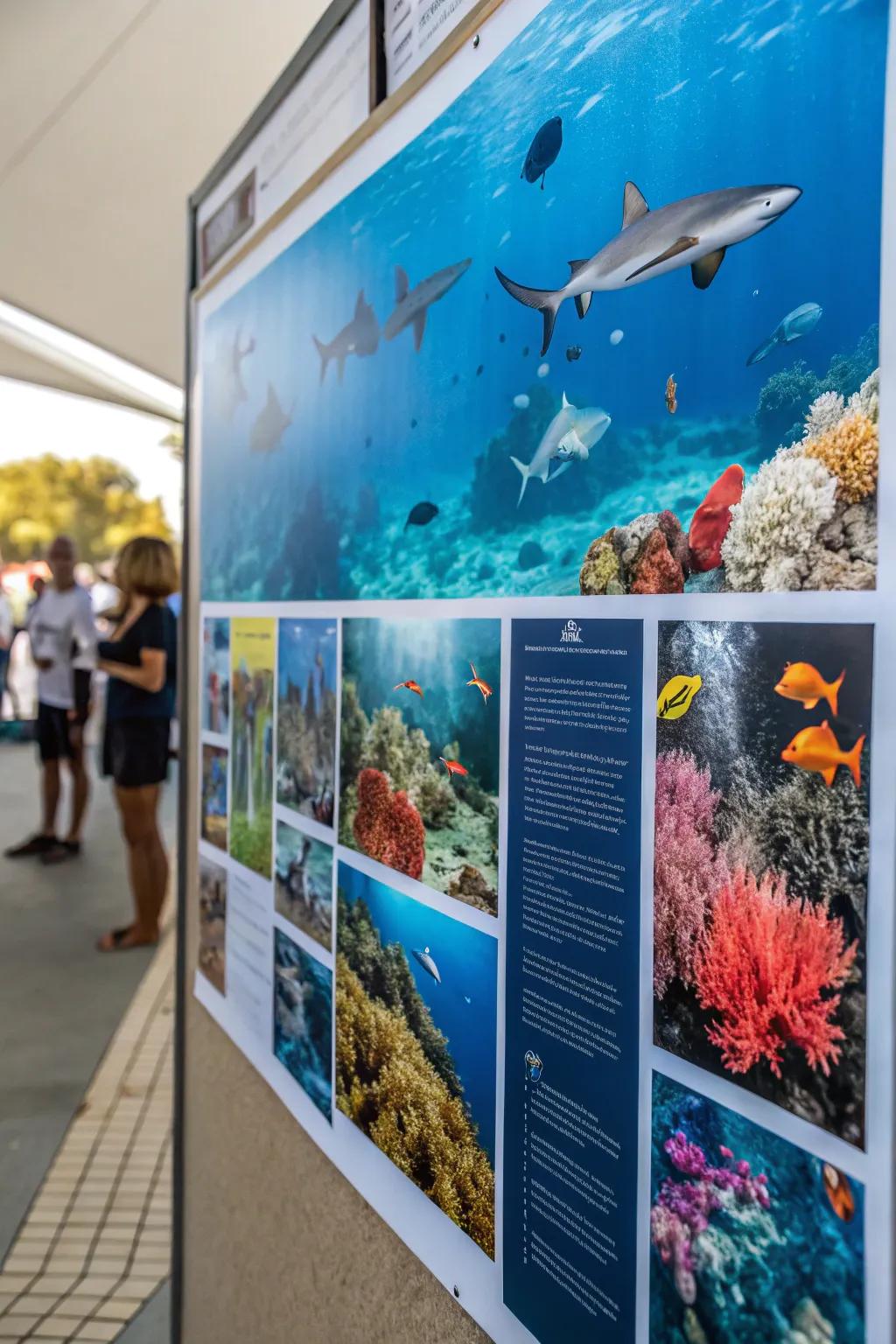 An encompassing subaquatic adventure awaits on this notice board.