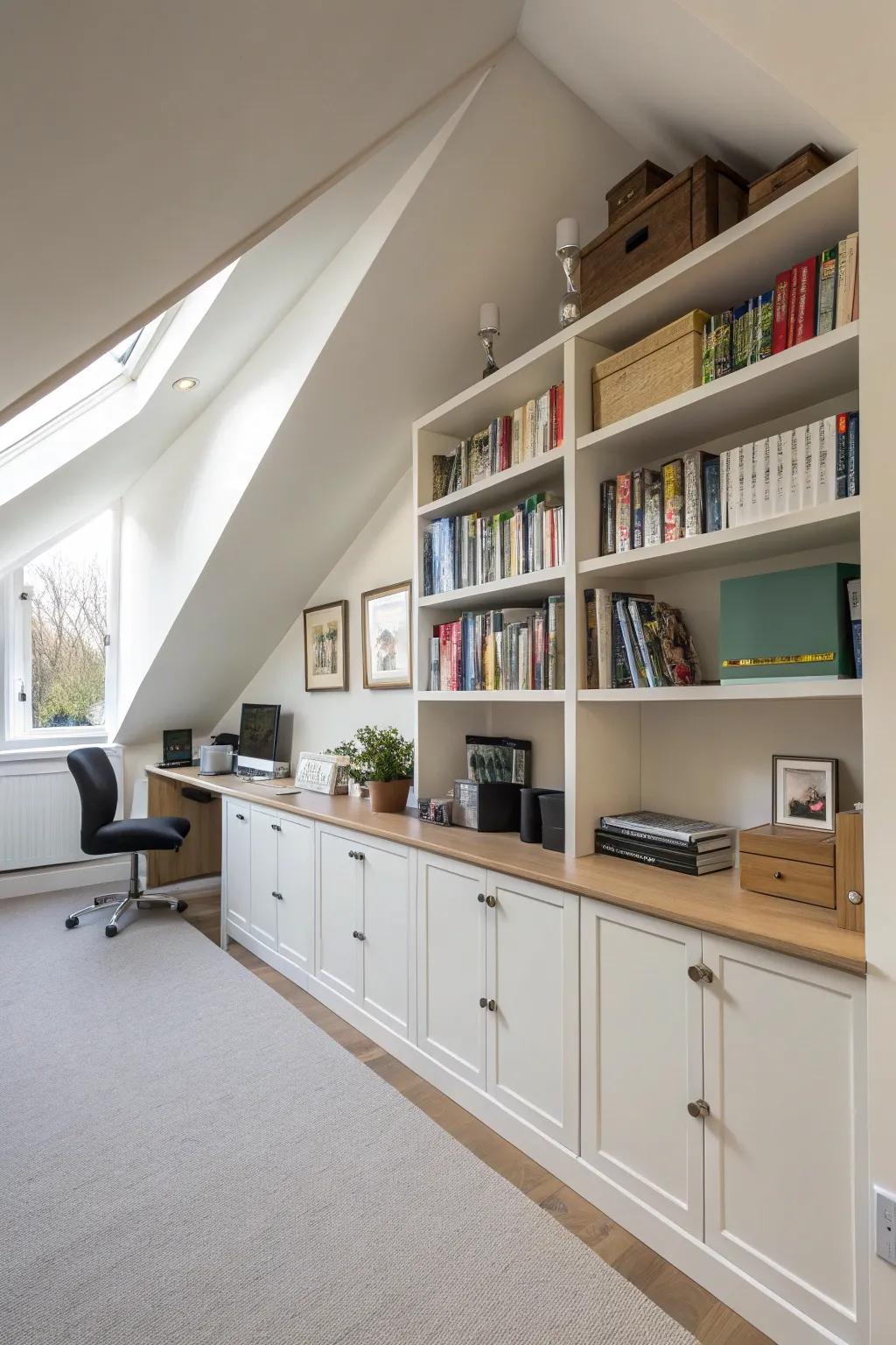 Using every available space with custom shelving solutions