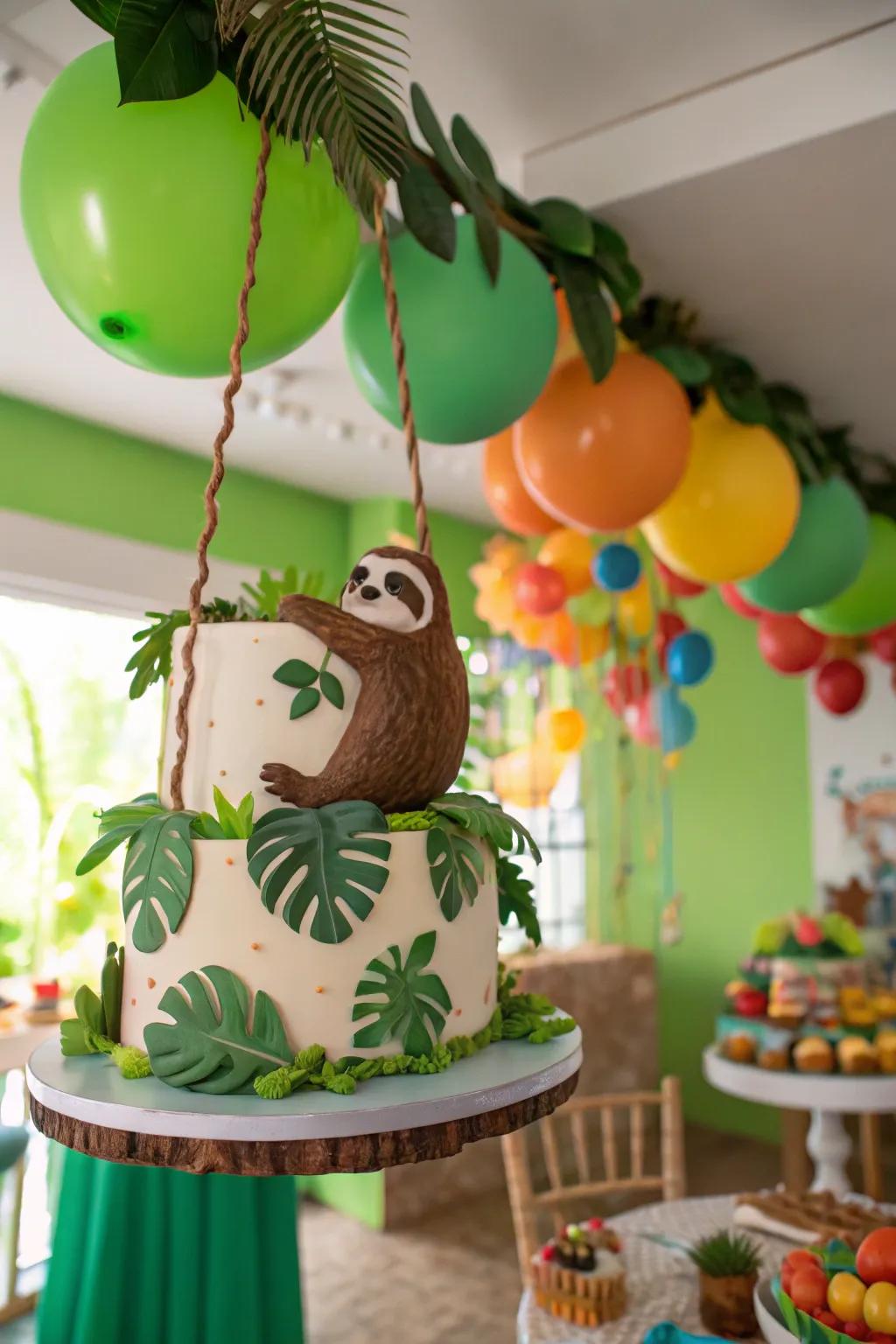A hanging animal bake includes a cute feel.