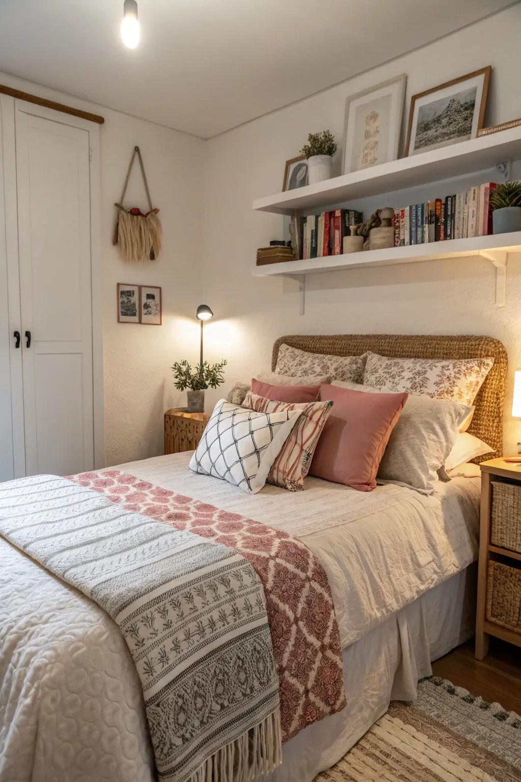 Fabrics enhance the feeling of warmth and comfort.