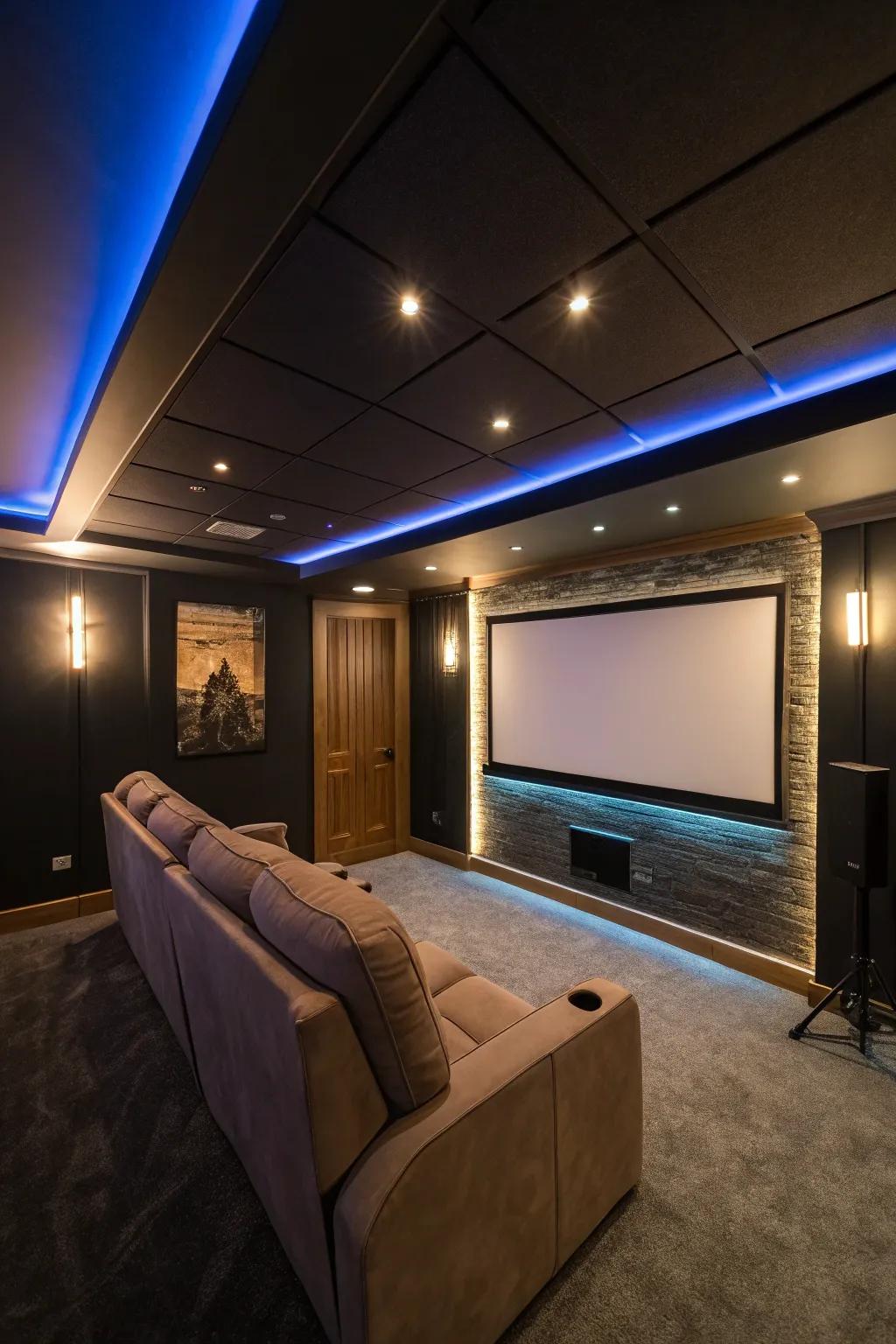 Ambient illumination elevates the cinematic atmosphere.