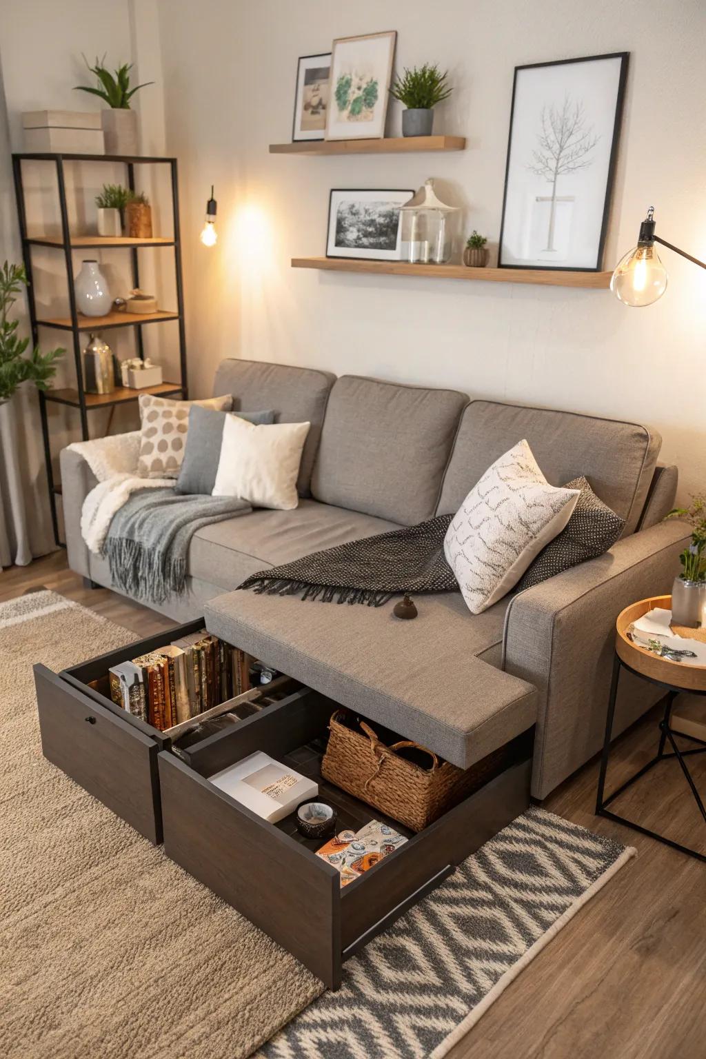 Multi-functional furniture that saves space.