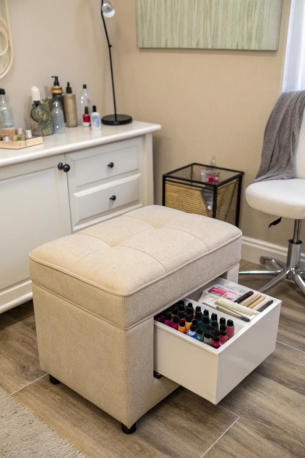 Seating that cleverly conceals your essentials.