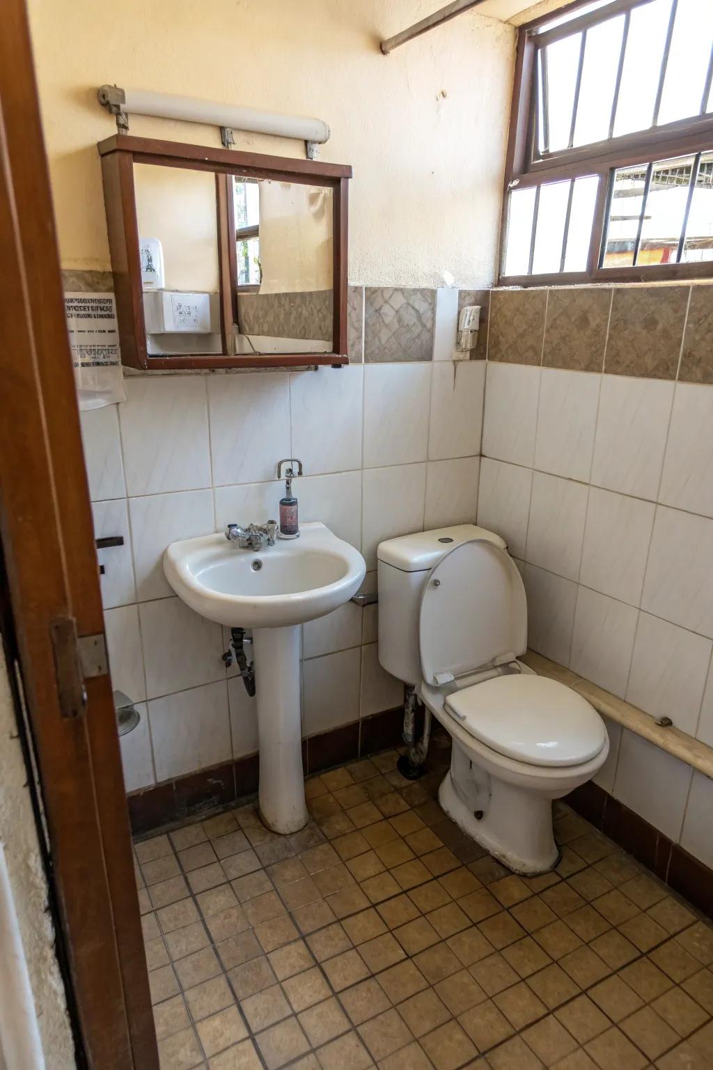Small-scale fixtures yield greater space in tight quarters.